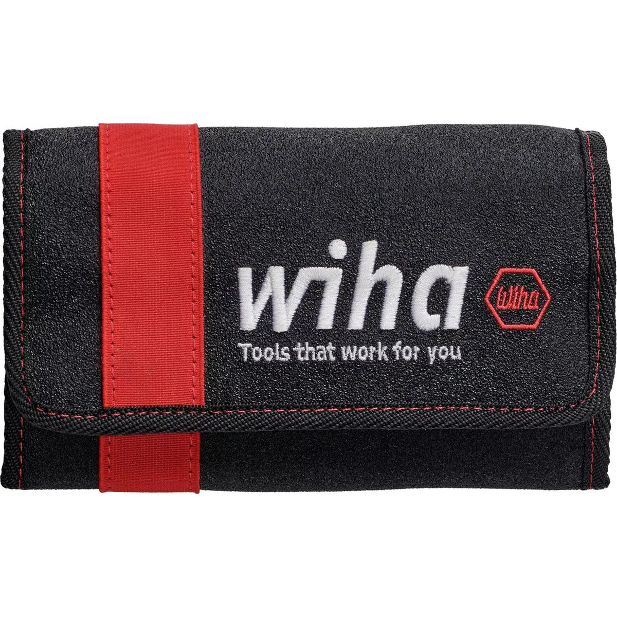 14-piece – A closed black tool pouch with a red strap and white logo text.