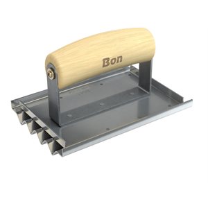 Bon Tool 12-476 Safety Step Groover 6in x 4in with wood wave handle