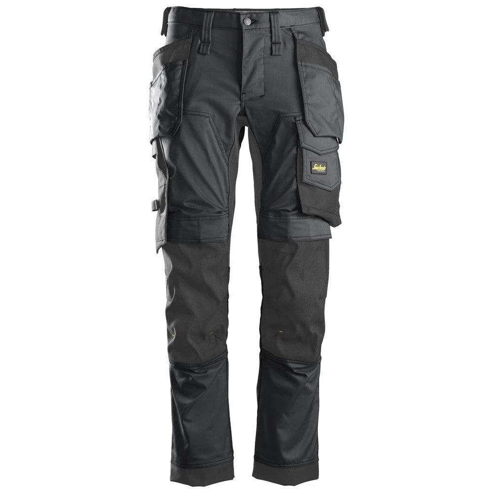 Snickers 6241 AllroundWork, Stretch Trousers Holster Pockets - Steel Grey\Black by Snickers