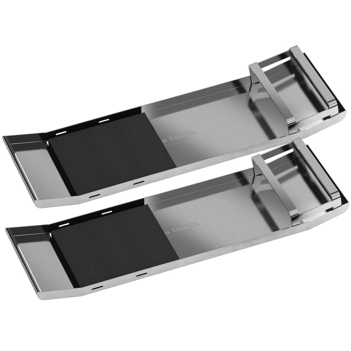 Bon Tool Stainless Steel Knee Boards - Curved Ends with Rubber Pads (Pair)