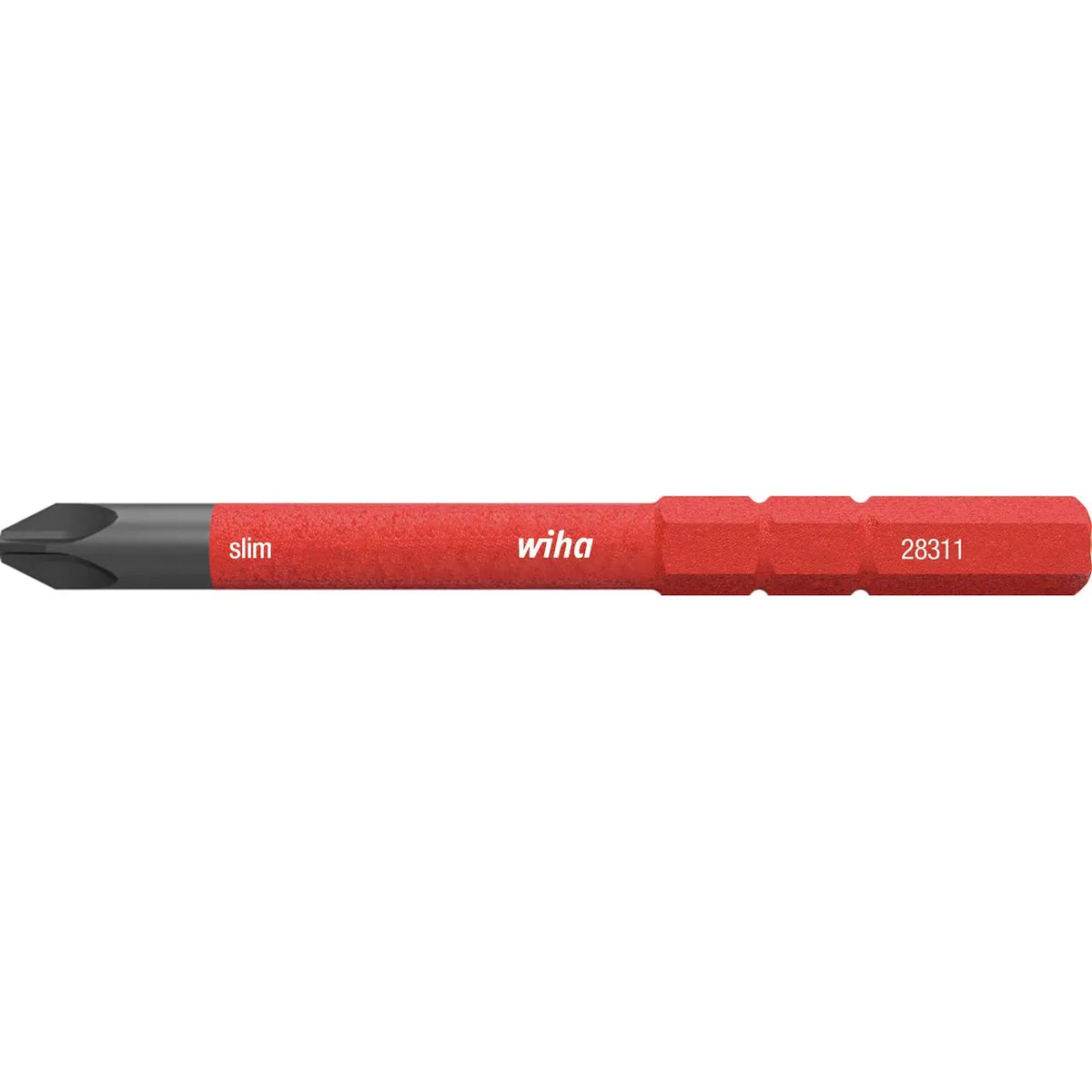 Phillips PH1 – Red and black screwdriver bit with "slim" and "wiha" text.