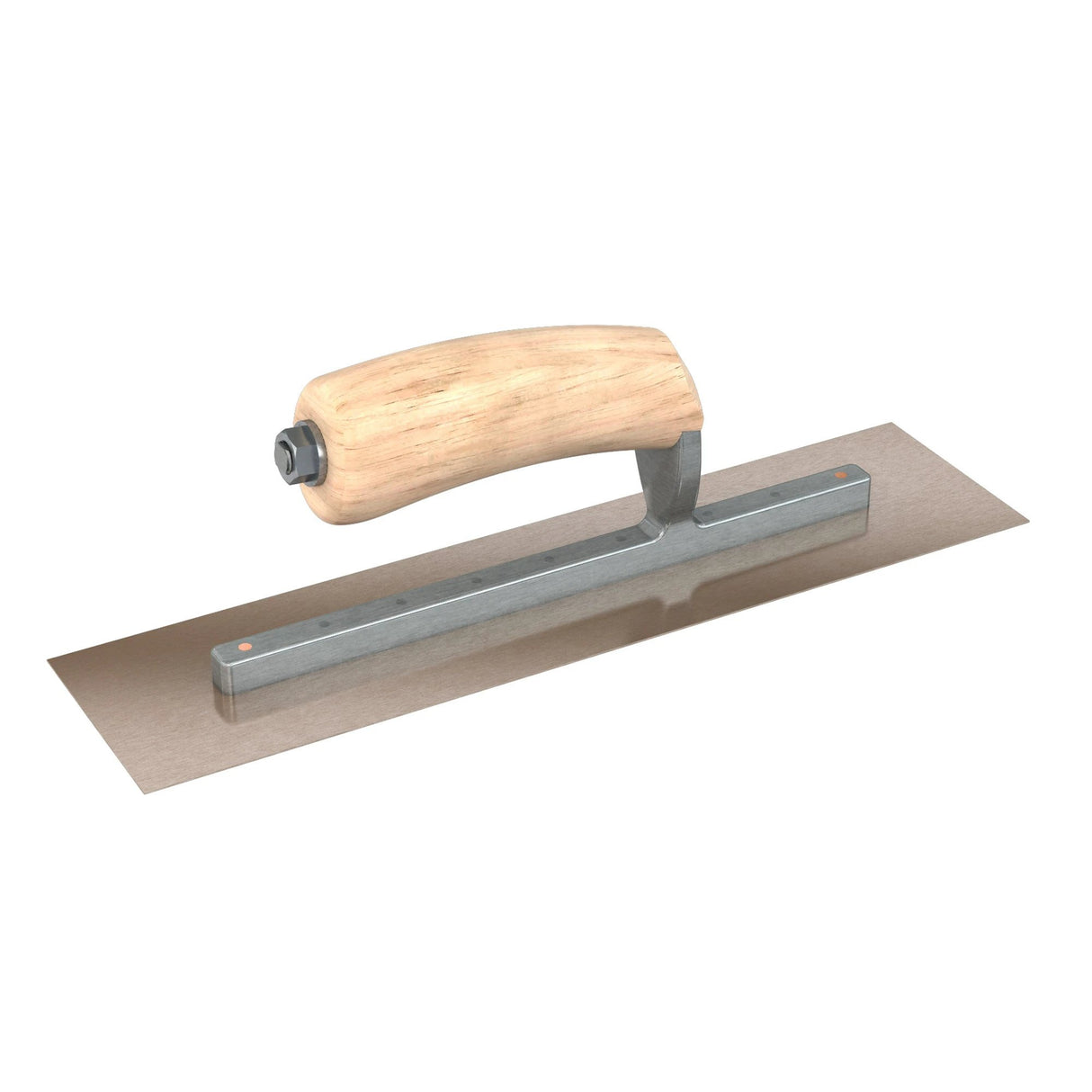 Bon Tool Golden Stainless Steel Square End Finish Trowel - Long Shank - Camel Back Wood Handle by Bon Tool
