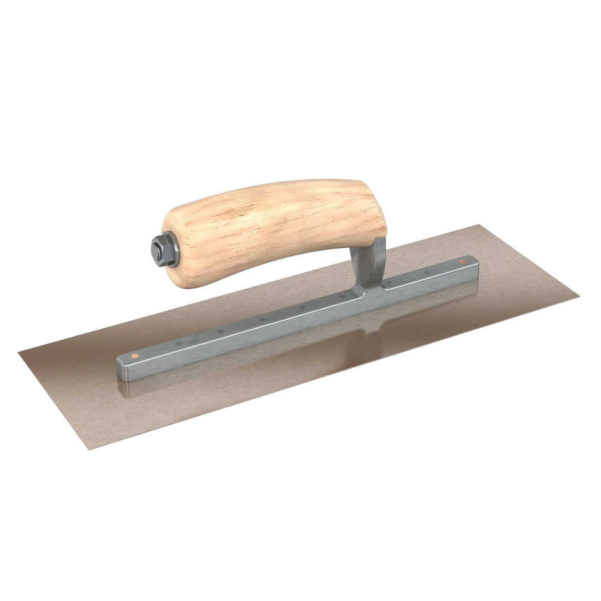 Bon Tool Golden Stainless Steel Square End Finish Trowel - Long Shank - Camel Back Wood Handle by Bon Tool