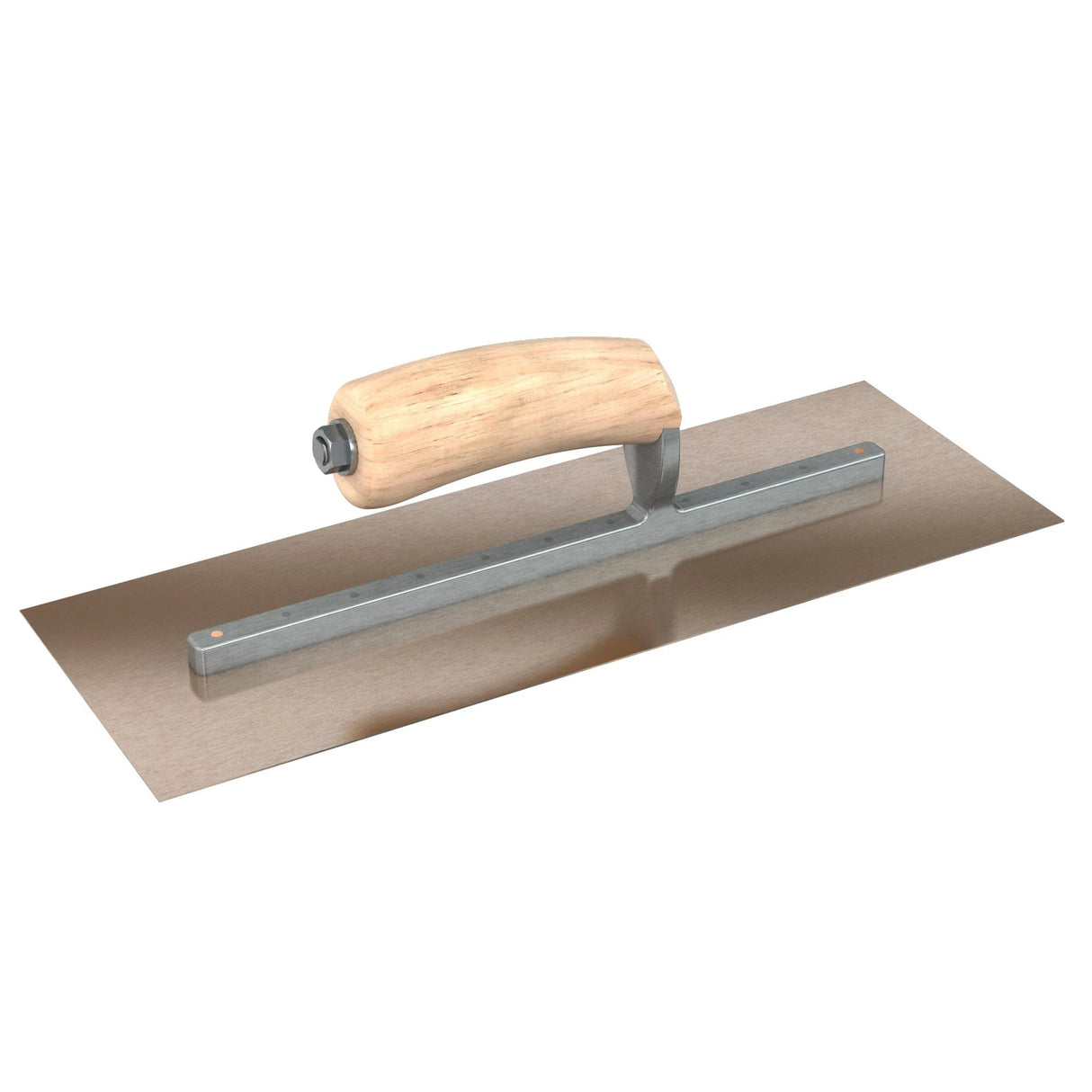 Bon Tool Golden Stainless Steel Square End Finish Trowel - Long Shank - Camel Back Wood Handle by Bon Tool
