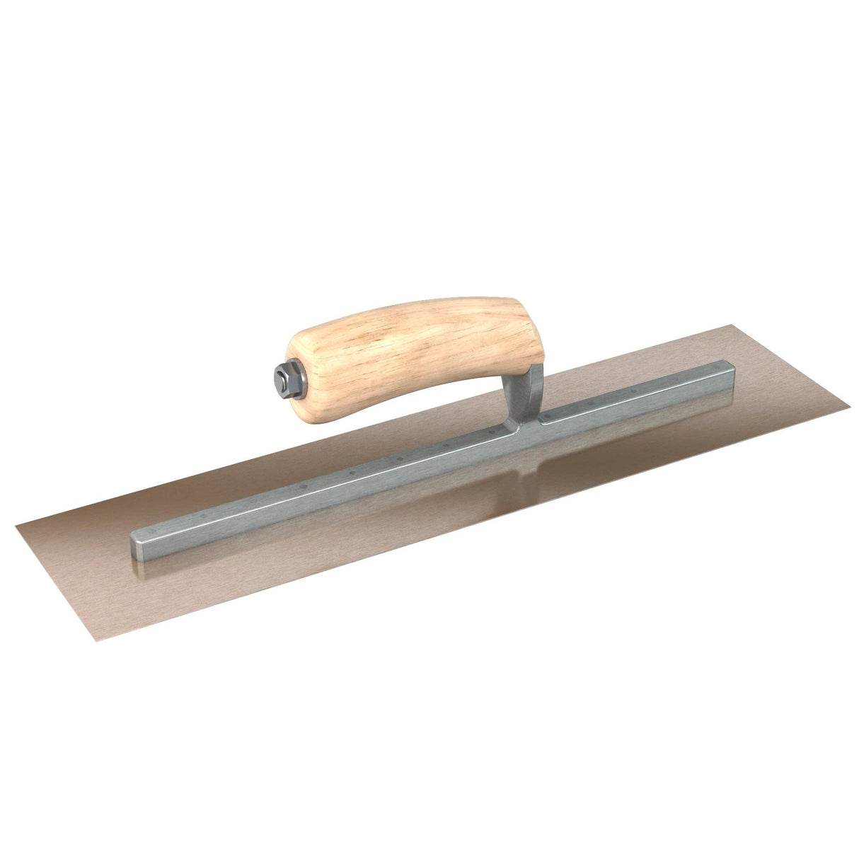 Bon Tool Golden Stainless Steel Square End Finish Trowel - Long Shank - Camel Back Wood Handle by Bon Tool