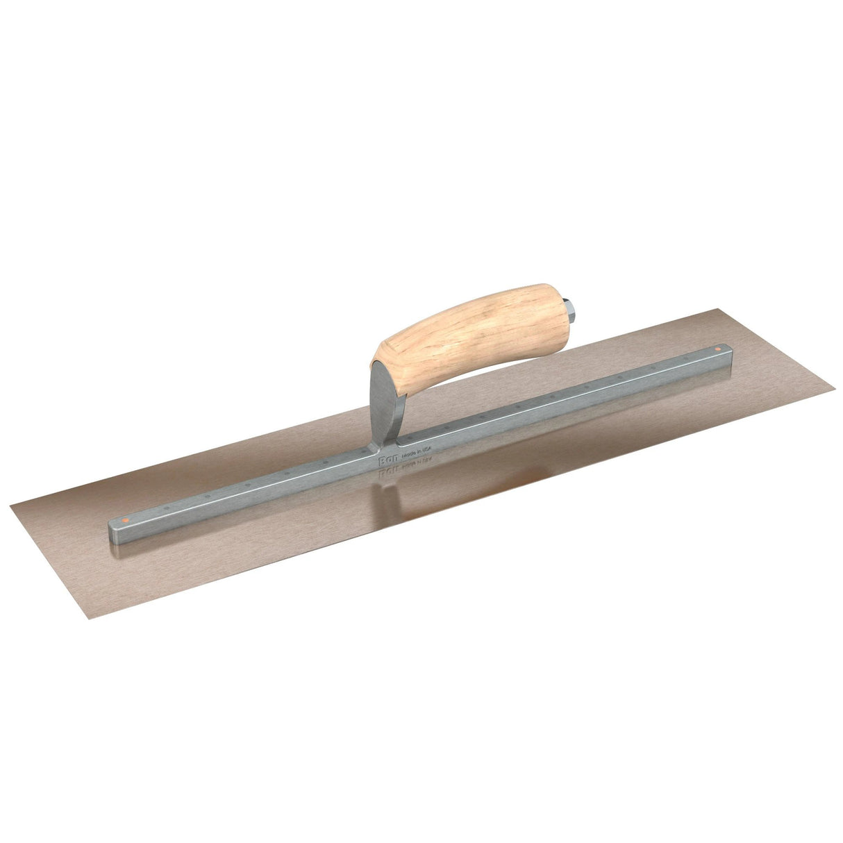 Bon Tool Golden Stainless Steel Square End Finish Trowel - Long Shank - Camel Back Wood Handle by Bon Tool