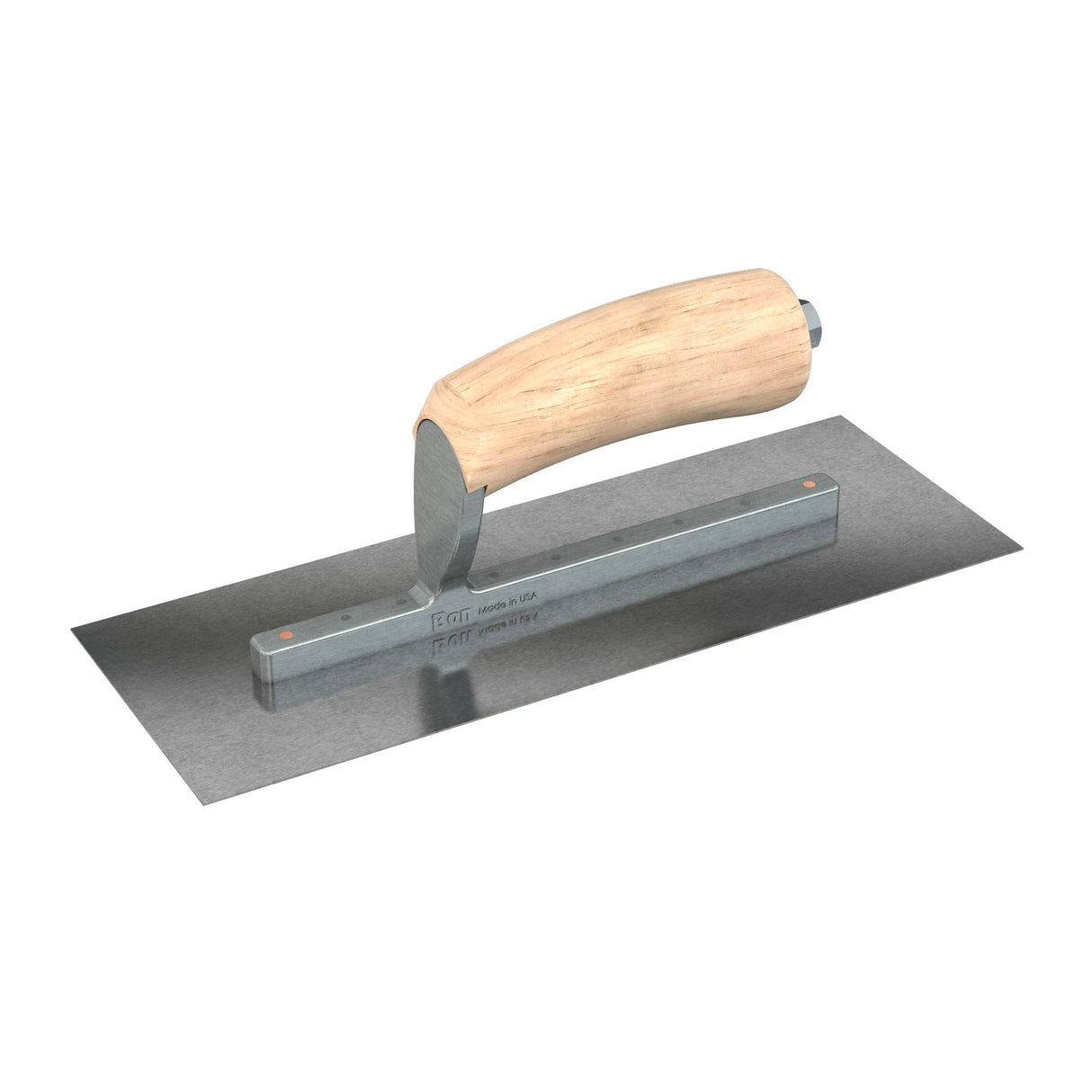 Bon Tool Carbon Steel Square End Finish Trowel - Camel Back Wood Handle by Bon Tool