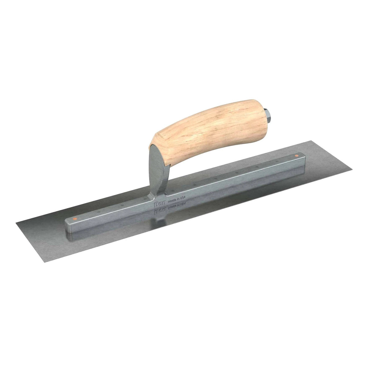 Bon Tool Carbon Steel Square End Finish Trowel - Camel Back Wood Handle by Bon Tool