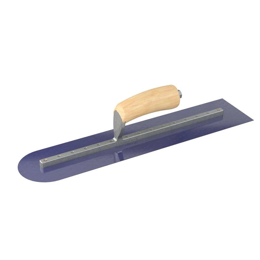 Bon Tool Blue Steel Square/Round Trowel - Camel Back Wood Handle by Bon Tool