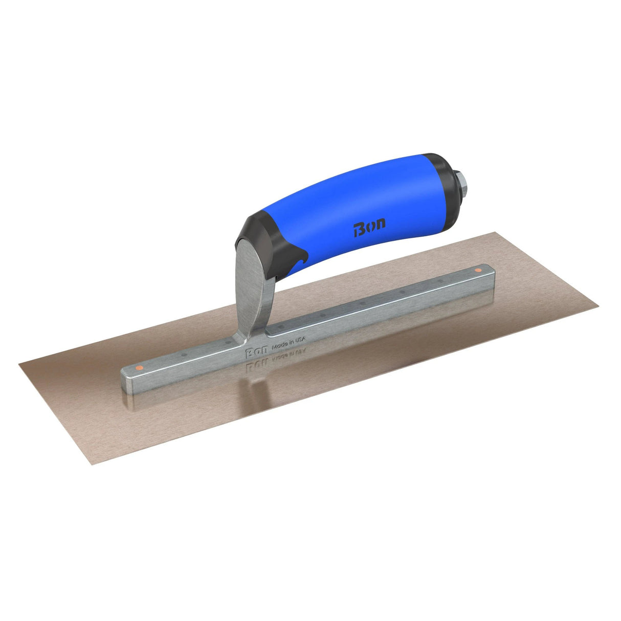 Bon Tool Golden Stainless Steel Square End Finish Trowel - Long Shank - Comfort Wave Handle by Bon Tool