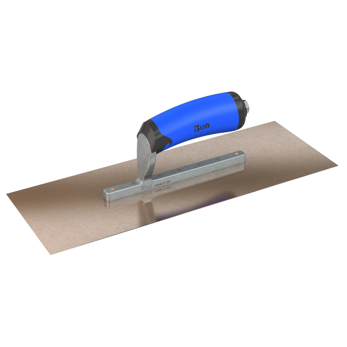 Bon Tool Golden Stainless Steel Square End Finish Trowel - Short Shank - Comfort Wave Handle by Bon Tool