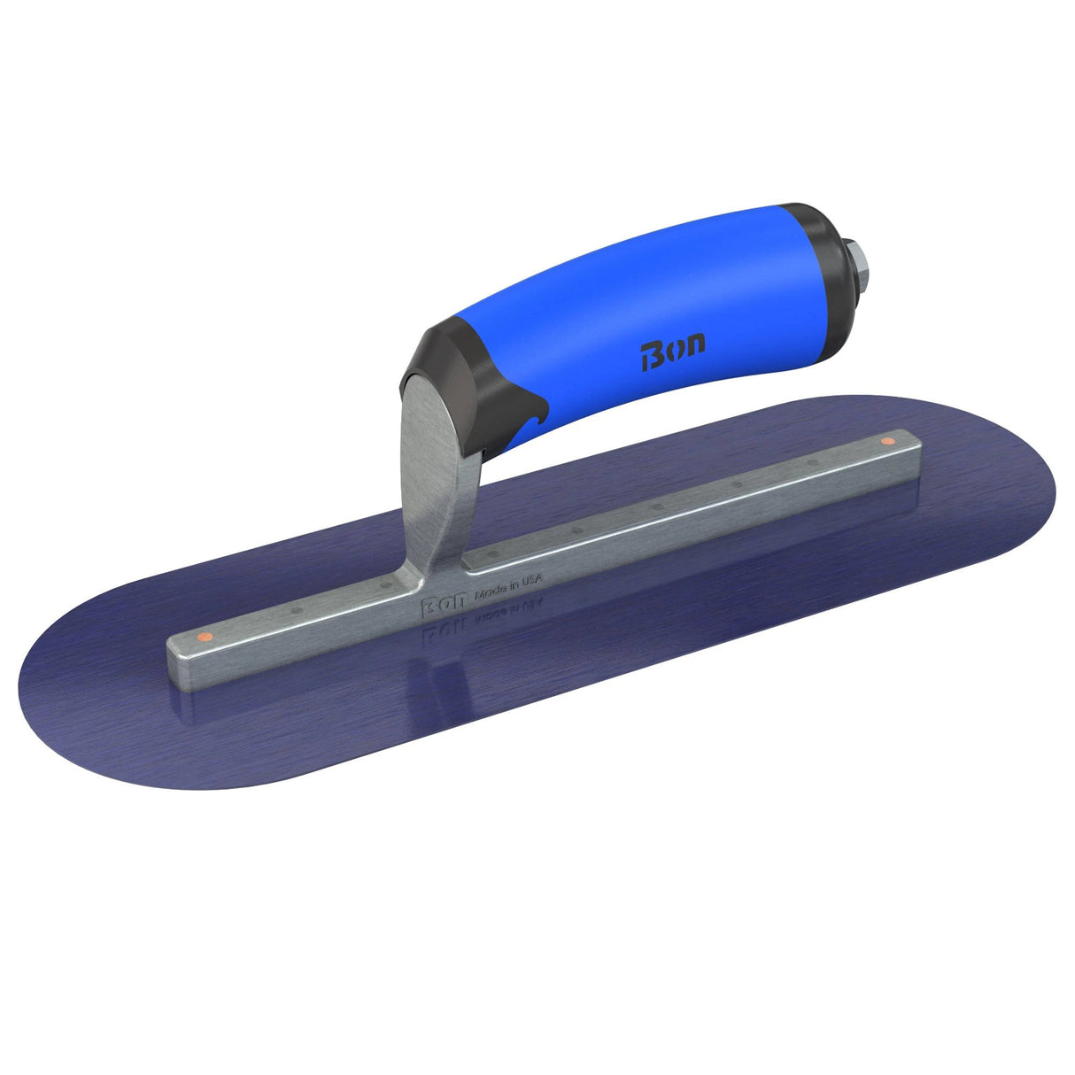 Bon Tool Blue Steel Round End Finish Trowel - Comfort Wave Handle by Bon Tool