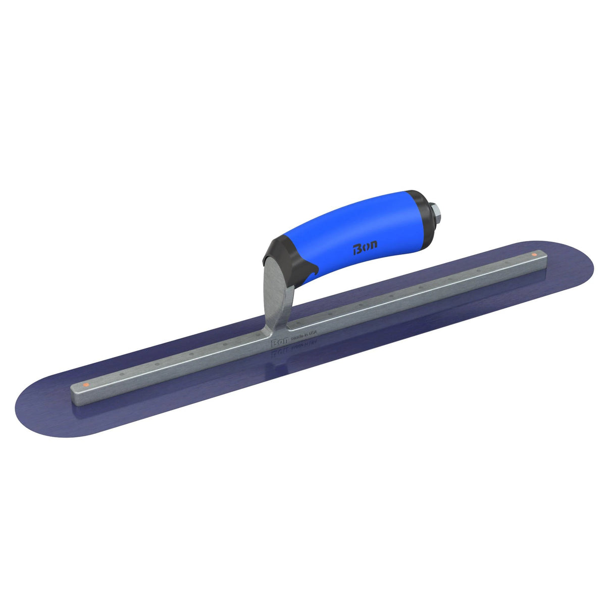 Bon Tool Blue Steel Round End Finish Trowel - Comfort Wave Handle by Bon Tool