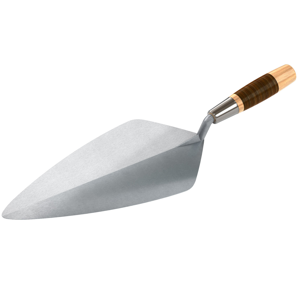Bon Tool Narrow London Pro Carbon Steel Brick Trowel - Leather Handle