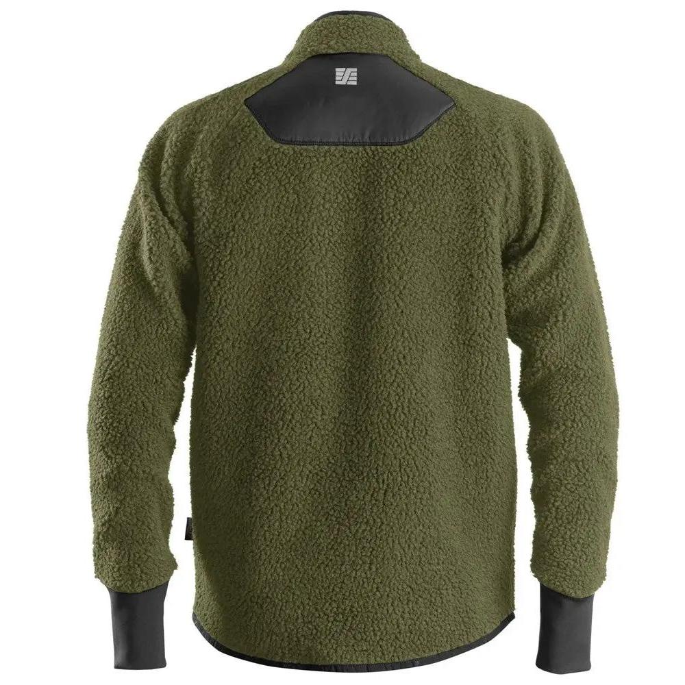 Snickers 8021 AllroundWork, Pile Full Zip Jacket - Khaki Green / Black by Snickers
