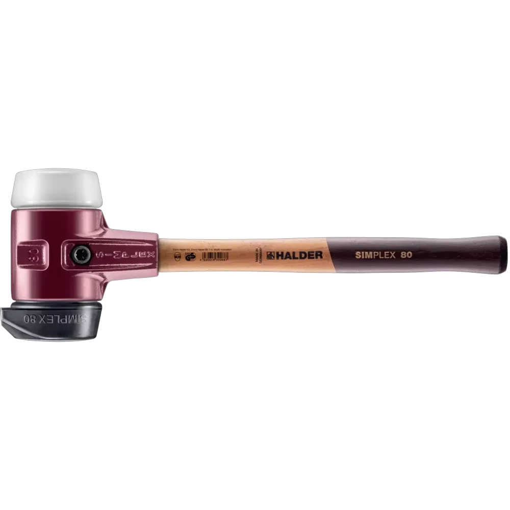 Halder Simplex soft-face mallet, cast iron housing - "Stand-Up" / Superplastic by Halder