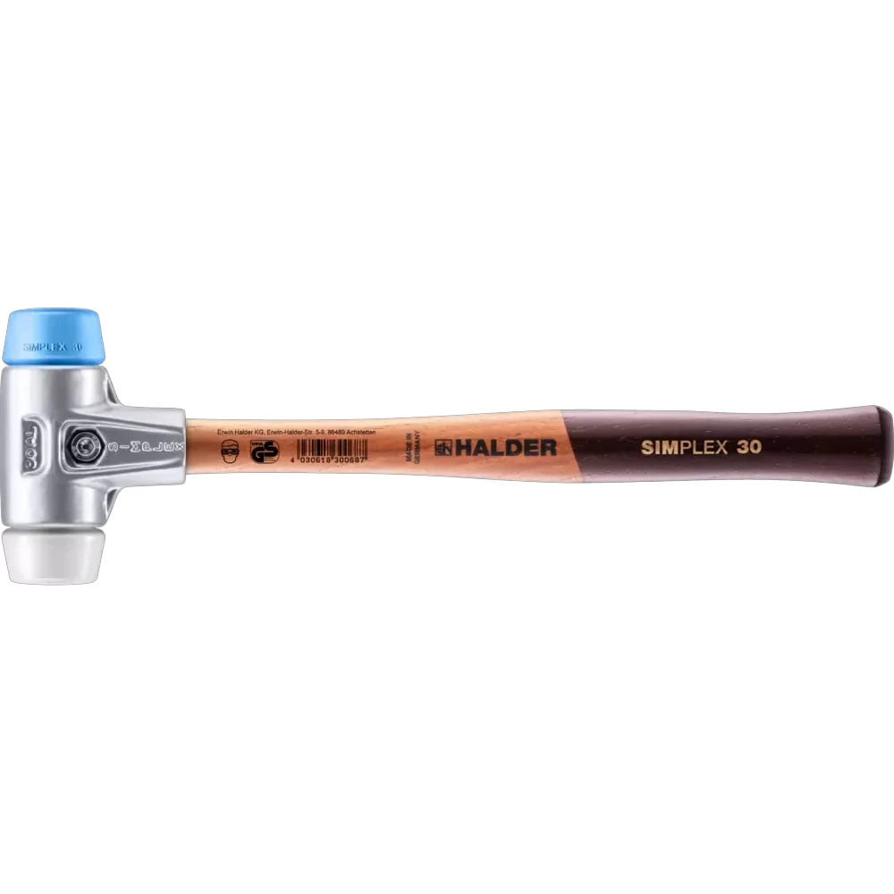 Halder Simplex soft-face mallet, aluminium housing - TPE-soft / Superplastic by Halder