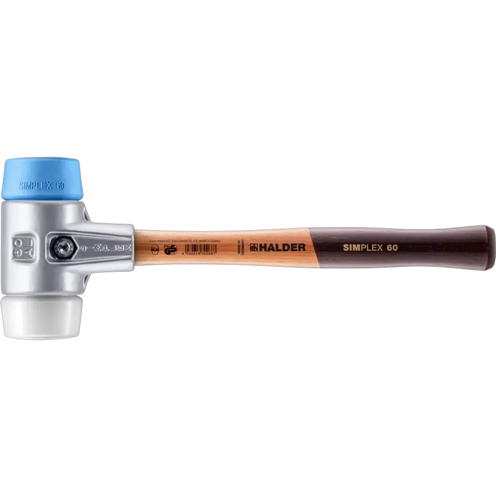 Halder Simplex soft-face mallet, aluminium housing - TPE-soft / Superplastic by Halder