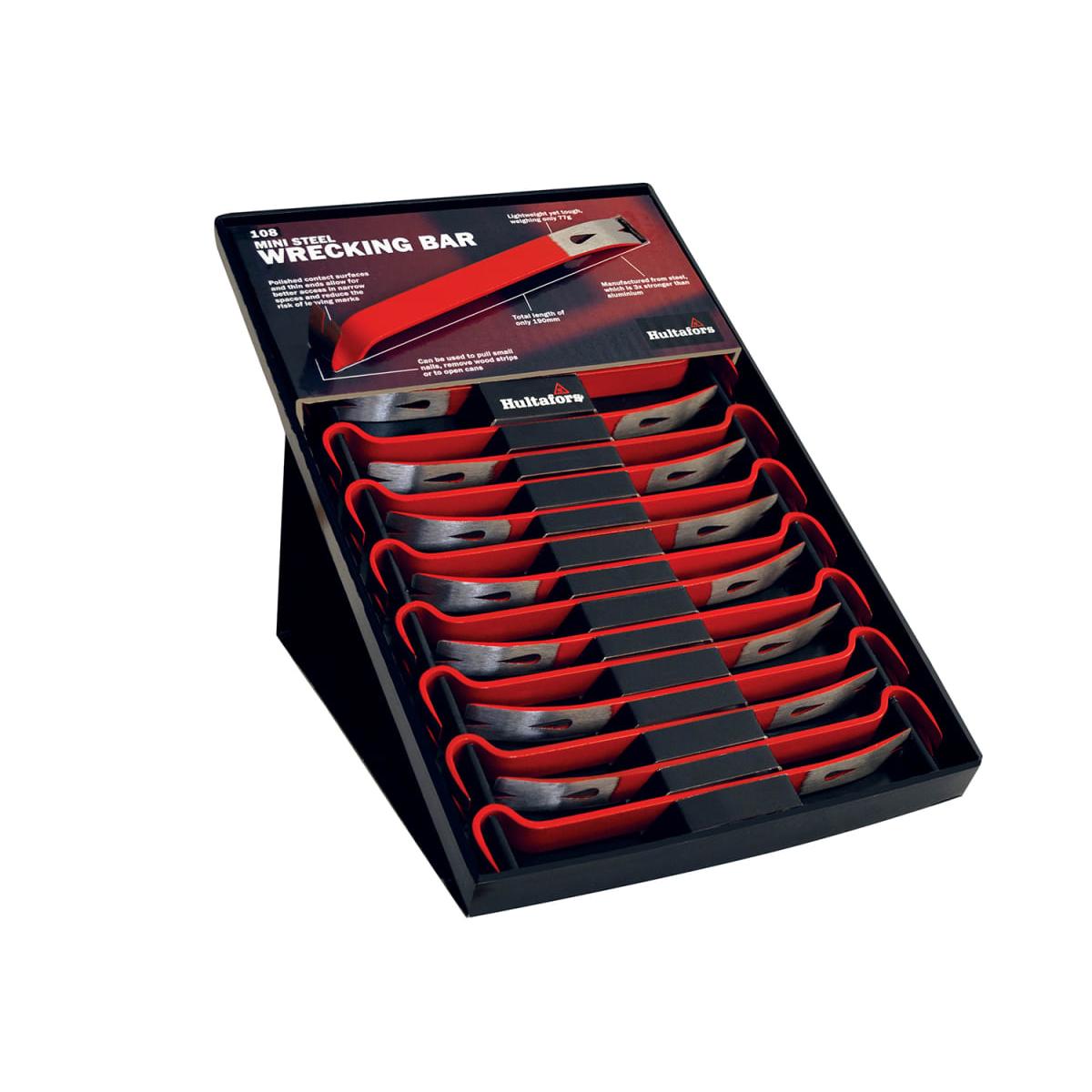 Hultafors 108 Mini Wrecking Bar Display 20 Piece