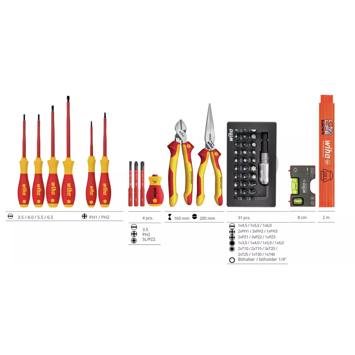 Wiha Tool case basic set L electric – 46 pcs.