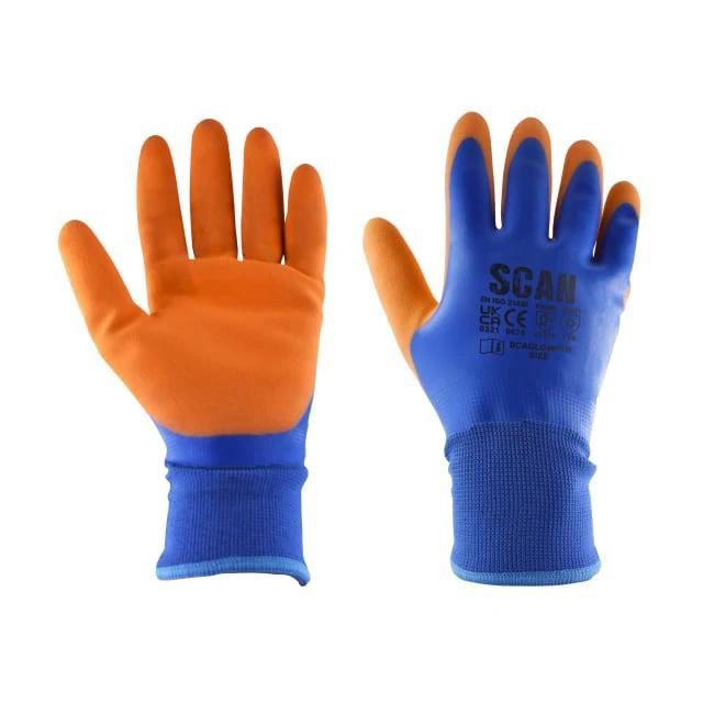 Scan Thermal Waterproof Latex Coated Gloves (1 x Pair) by Scan