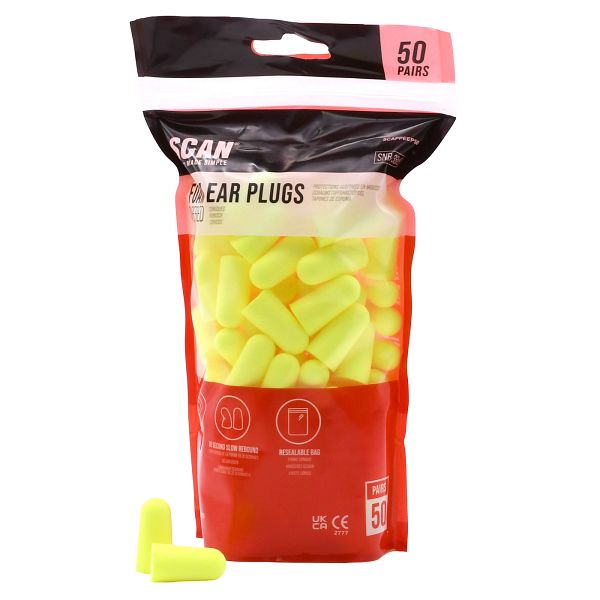 Scan foam earplugs box of 50 pairs