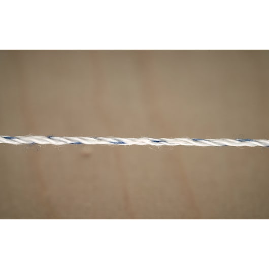 STANLEY STHT47311-0 twisted white and blue line, close-up side view.