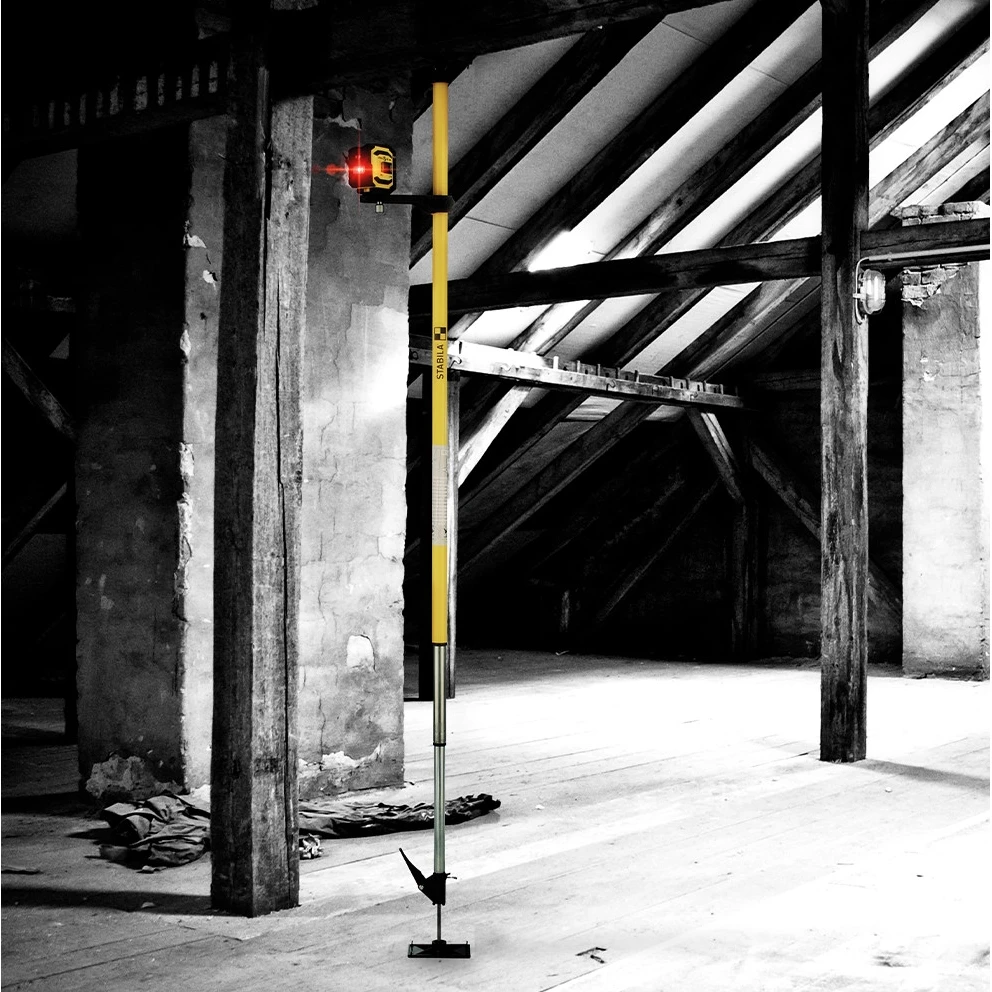 Stabila Telescopic Laser Pole LT30 Height Adjustable 20 To 365 Cm With Universal Threaded Platform For Interior Trades by Stabila