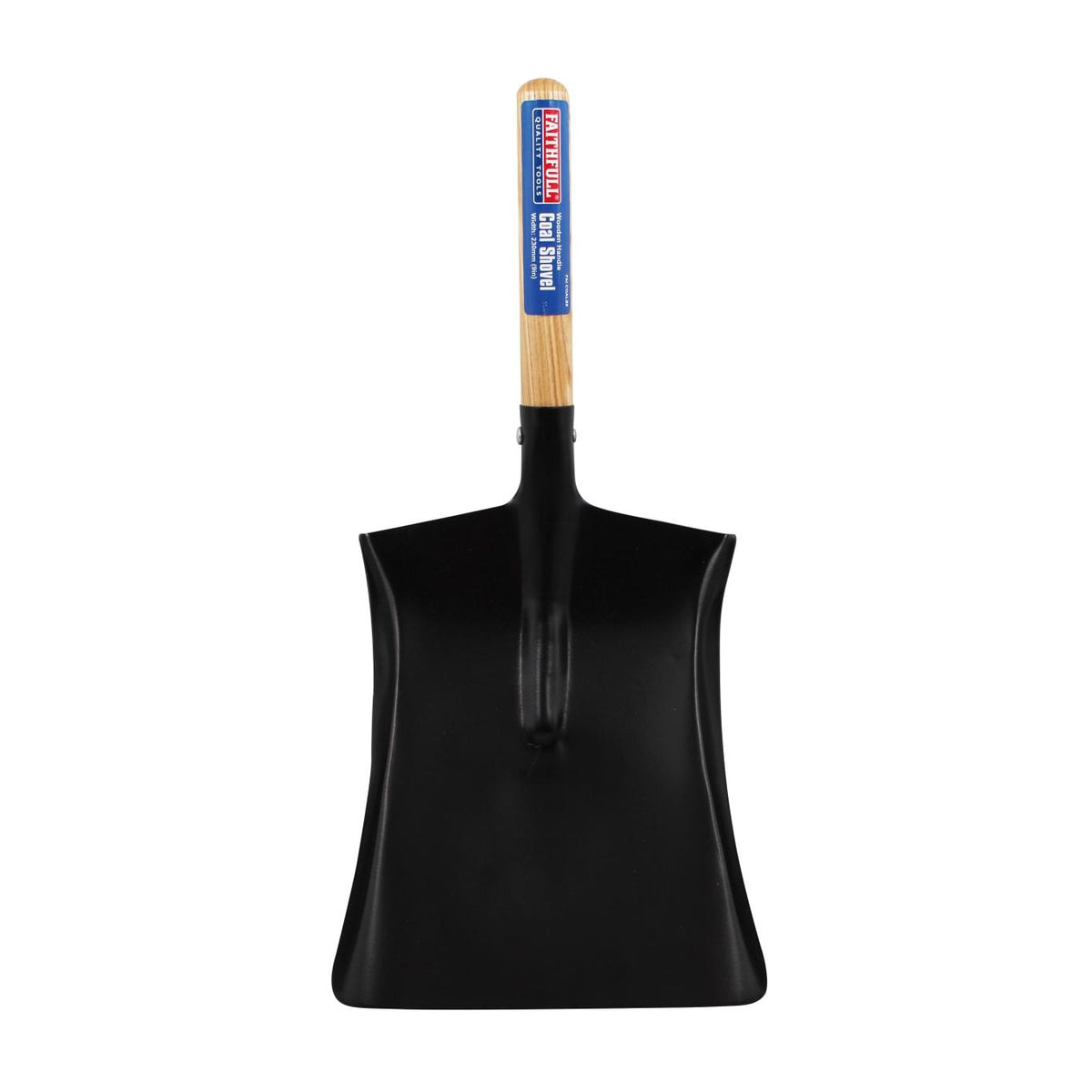 Faithfull Coal Steel Shovel with Wooden Handle 230mm packaging
