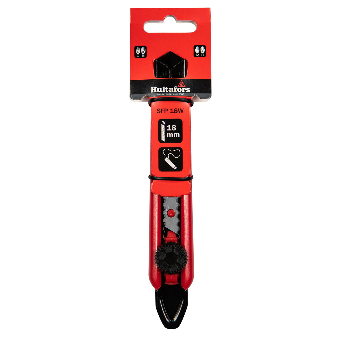 Hultafors SFP 18mm Snap-Off Knife with Tail Fin - Wheel lock (SFP 18W) #lock-type_Wheel lock (SFP 18W)