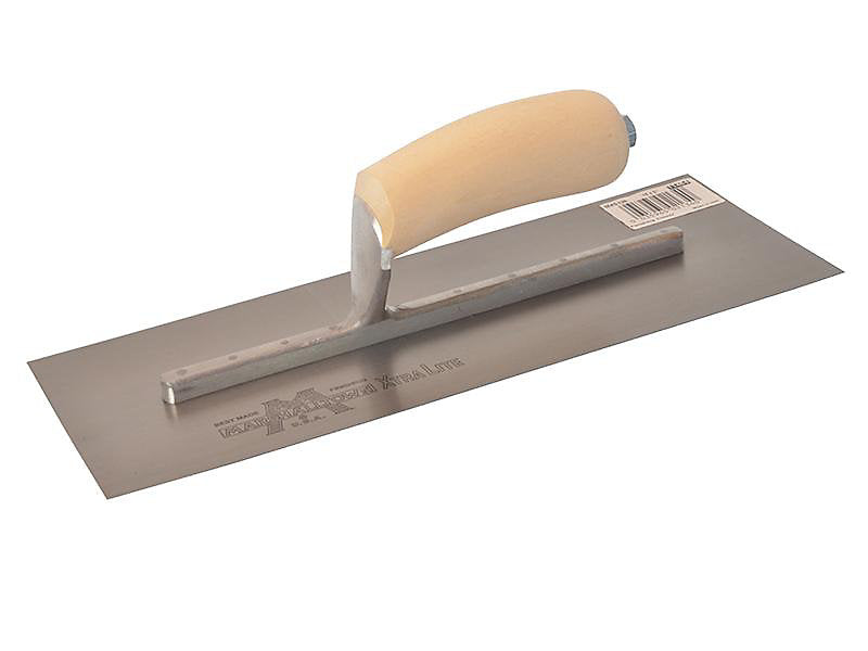 Marshalltown Bright Stainless Steel Finishing Trowel - Wood Handle