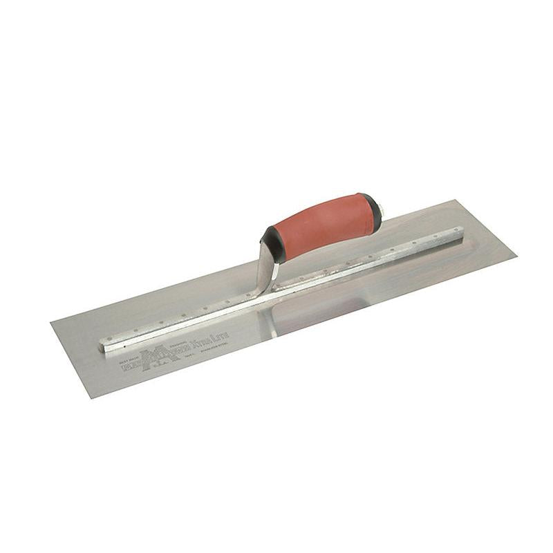 DuraSoft / 18" x 4½" – Marshalltown bright stainless steel finishing trowel image 1