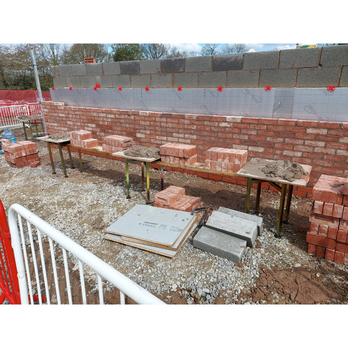 Zinc Plated Mortar / Spot Board Stand - with feet by Rhinobuild