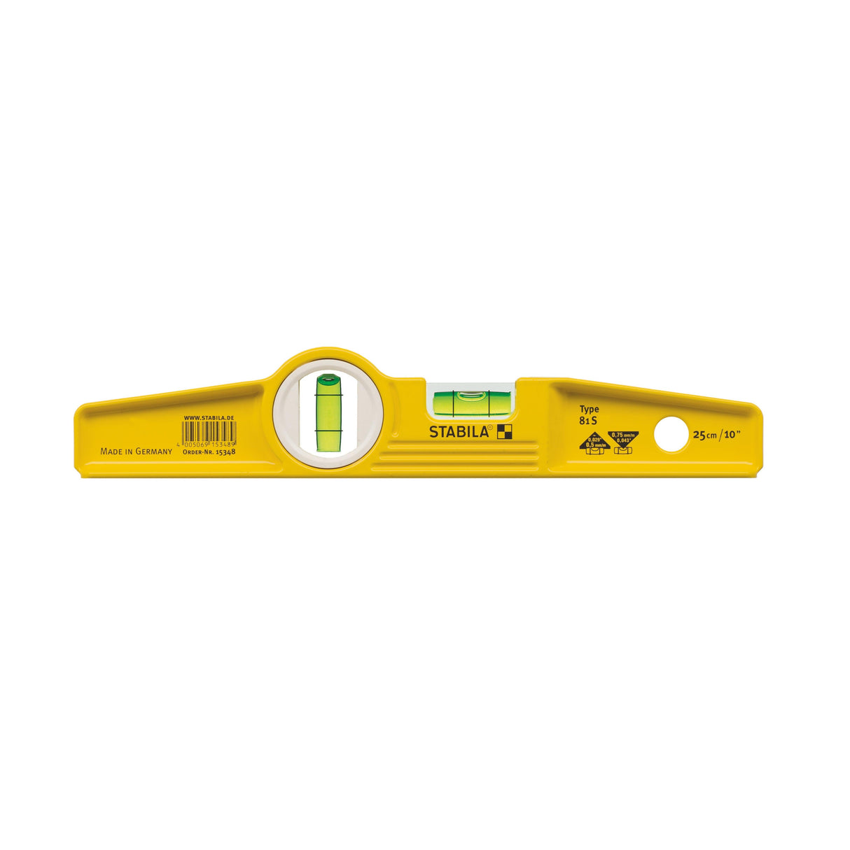 Stabila Type 81 S torpedo spirit level – Product picture (front view) 01