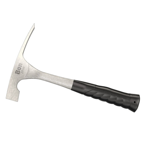 Bon Tool Brick Hammer Solid Steel 20oz - One-Piece Forged Carbon Steel Construction With Contoured Non-Slip Vinyl Grip by Bon Tool
