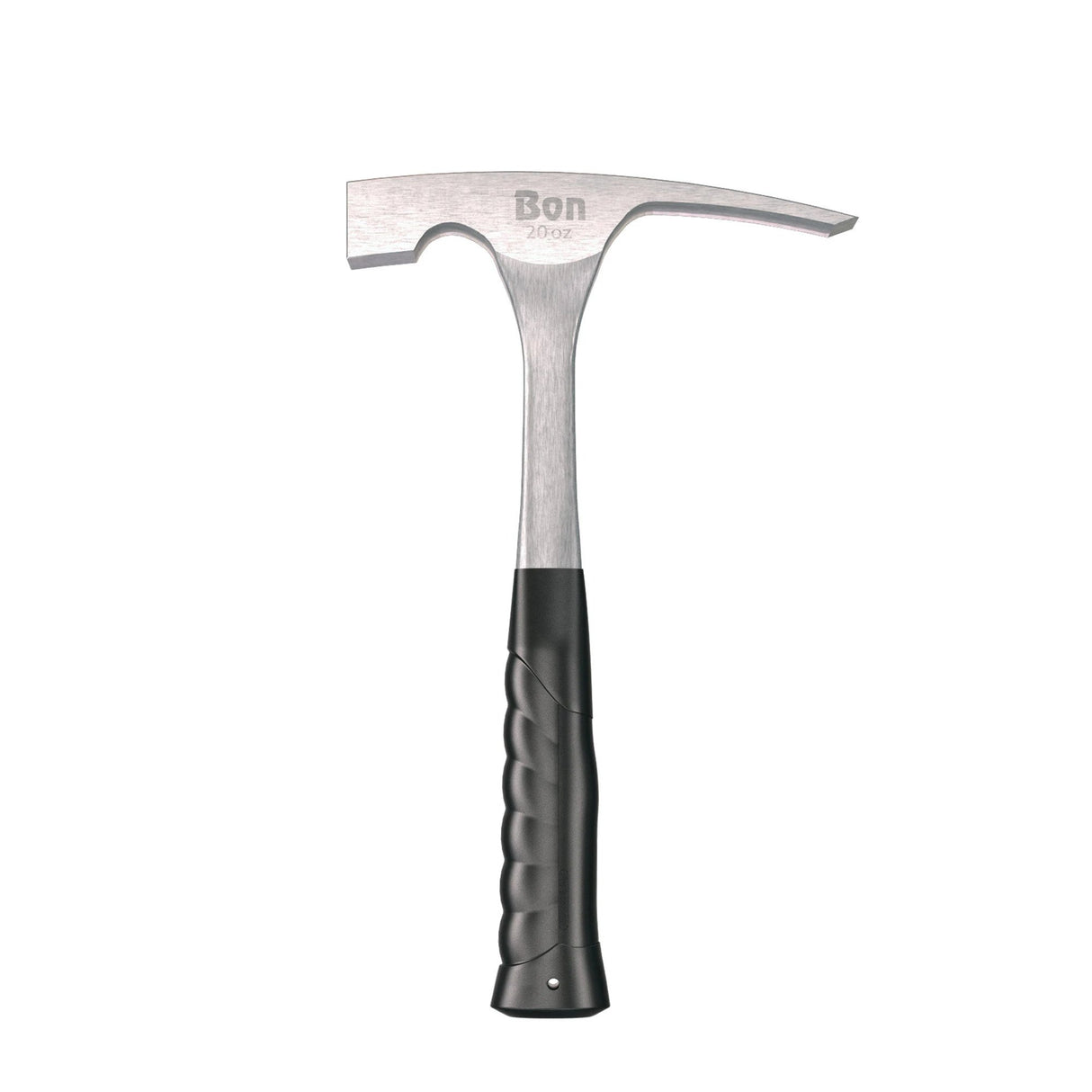 Bon Tool Brick Hammer Solid Steel 20oz - One-Piece Forged Carbon Steel Construction With Contoured Non-Slip Vinyl Grip by Bon Tool