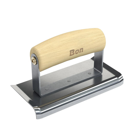 Bon Tool Curved End Concrete Edger - Wood Wave Handle by Bon Tool