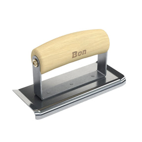 Bon Tool Curved End Concrete Edger - Wood Wave Handle by Bon Tool