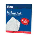 Bon Wall Repair Patch Aluminium, 4x4 in, self-adhesive and rustproof, sold in a single package.