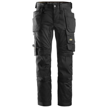 Snickers 6241 AllroundWork, Stretch Trousers Holster Pockets - Black/Black by Snickers
