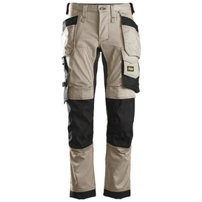 Snickers 6241 AllroundWork, Stretch Trousers Holster Pockets - Khaki\Black by Snickers