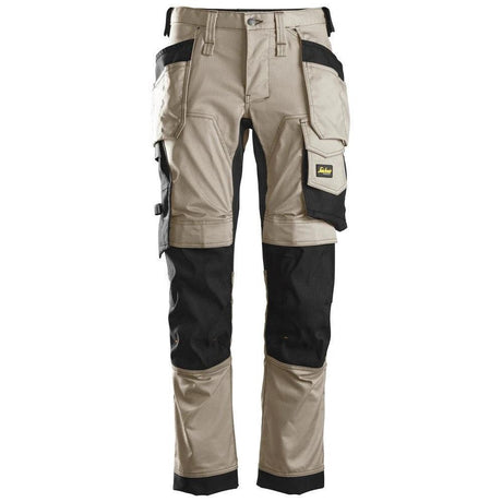Snickers 6241 AllroundWork, Stretch Trousers Holster Pockets - Khaki\Black by Snickers