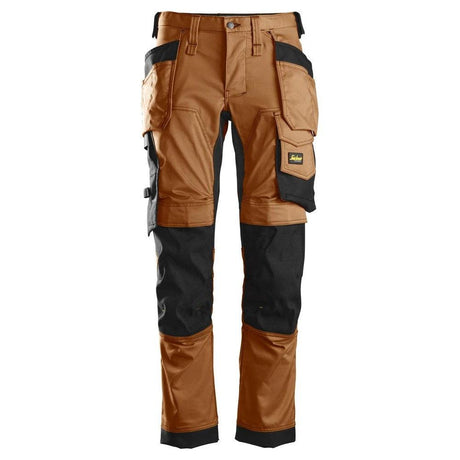 Snickers 6241 AllroundWork, Stretch Trousers Holster Pockets - Brown\Black by Snickers