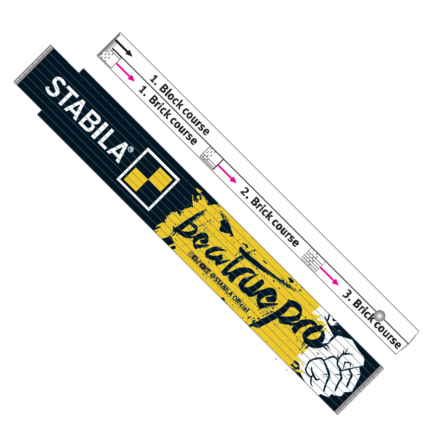 Stabila Brick And Block Folding Rule 2m On Site Gauging