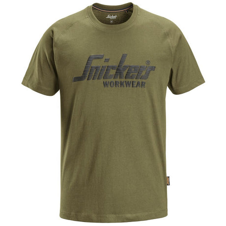 Snickers 2590 Logo T-Shirt - Khaki Green by Snickers