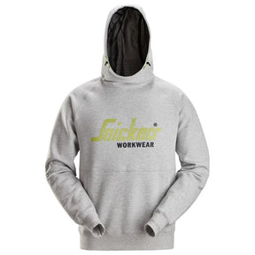 Snickers 2845 Logo Hoodie - Grey Melange by Snickers