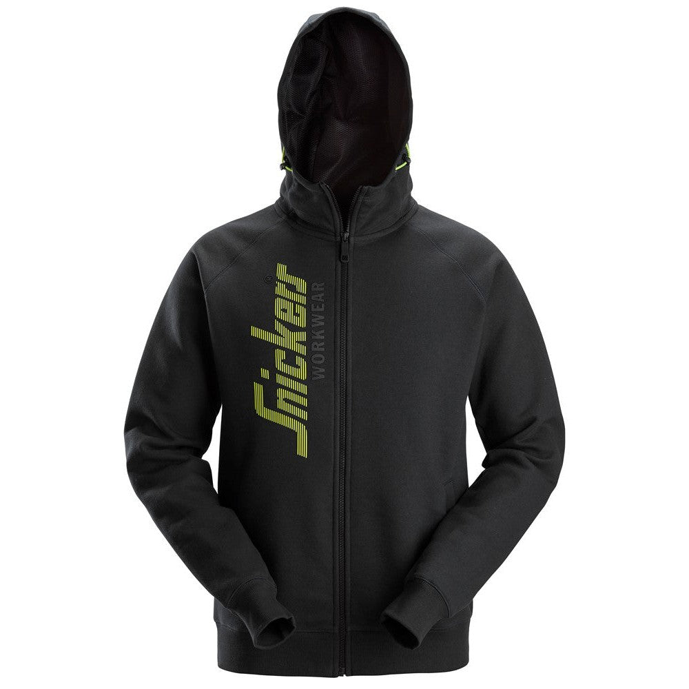 Snickers 2846 Logo Full-Zip Hoodie - Black by Snickers