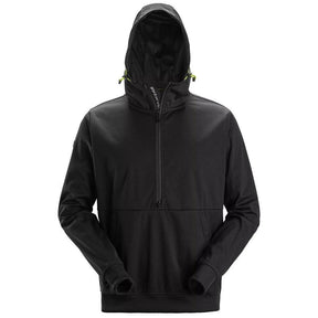 Snickers 8400 FlexiWork, Windblocker Stretch Half-Zip Hoodie - Black by Snickers