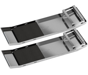 Bon Tool Stainless Steel Knee Boards - Curved Ends with Rubber Pads (Pair)