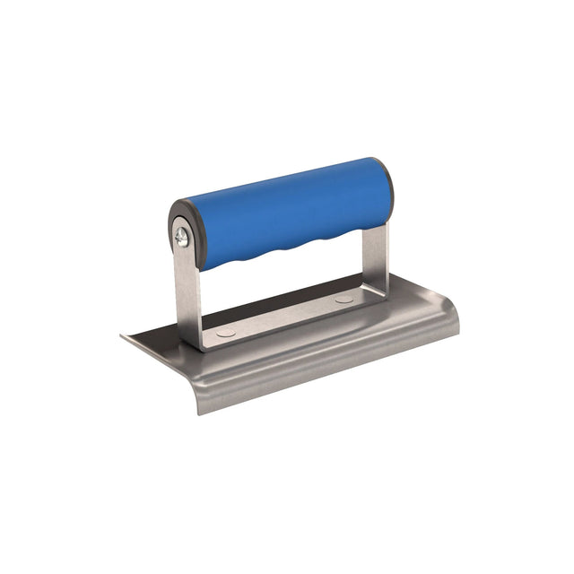 Bon Tool Carbon Steel Curved End Hand Edger - Comfort Grip Handle (22-395) by Bon Tool